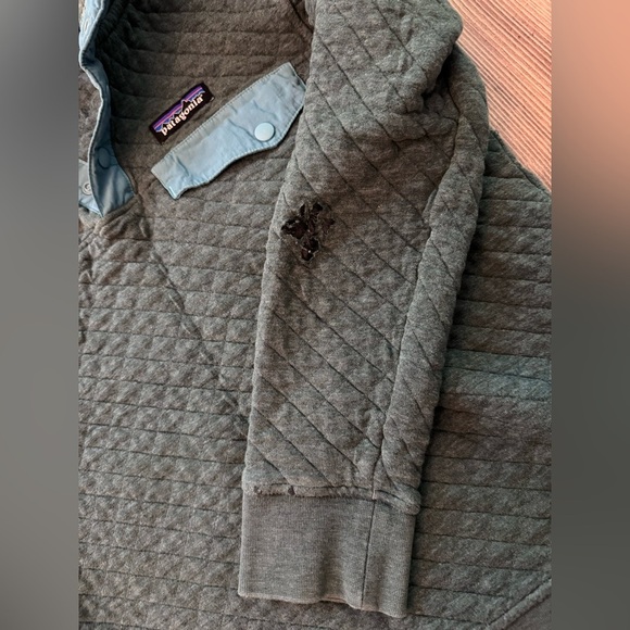 Patagonia Sweater Womens Size XS Green Organic Cotton Quilted Snap T Pullover - Picture 6 of 10